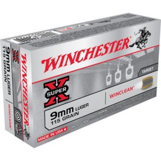 Winchester WinClean Brass Enclosed Base Handgun Ammo 9mm Luger 115 gr. 444347