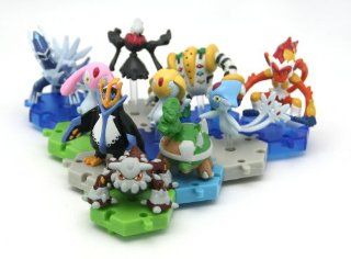 Pokemon Super Encyclopedia Mini Figure Series SP 01 [Regular Color] (1 set of 10 mini ~0.75" to ~1.325" figures: Azelf, Darkrai, Dialga, Empoleon, Heatran, Infernape, Mesprit, Regigigas, Torterra, and Uxie) (Japanese Import): Toys & Games