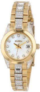 Elgin Women's EG714 Austrian Crystal Accented Gold Tone Classic Watch: Watches
