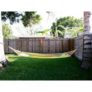 Aruba Hybrid Hammock, Single, Vanilla Yellow : Patio, Lawn & Garden