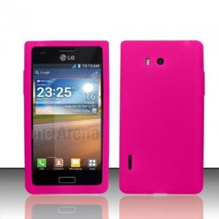 Pink Soft Skin Silicone Gel Case Cover For LG Splendor Venice US730: Cell Phones & Accessories