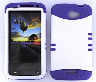 For Htc One X S720e Non Slip White Heavy Duty Case + Light Purple Rubber Skin Accessories: Cell Phones & Accessories