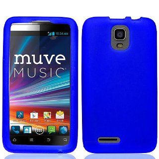 Blue Soft Silicone Gel Skin Cover Case for ZTE Engage LT Cricket N8000: Cell Phones & Accessories