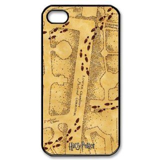 Diy Case Marauders Map Iphone 4/4s Cover Case Hard Case Fits Sprint, T mobile, At&t and Verizon Iphone 4s Case 101315: Cell Phones & Accessories