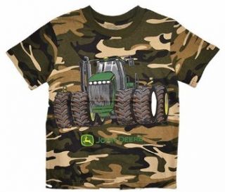 John Deere Boys Tractor Camo T Shirt (7) Clothing
