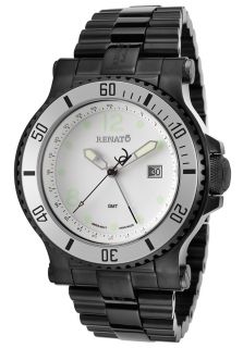 Renato TB W TB R515  Watches,Mens T Rex GMT Black IP Steel White Dial, Limited Edition Renato Quartz Watches