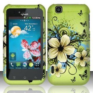 For Lg Mytouch Maxx Lu9400 E739 (T mobile) Rubberized Design Cover   Hawaiian Flowers: Cell Phones & Accessories