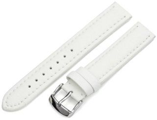 Hadley Roma Men's MSM739RT 180 18 mm White Genuine 'Lorica' Leather Watch Strap: Watches