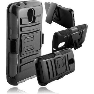 Thousand Eight(TM) For LG Volt LS740   Hybrid Armor Stand Case With Holster and Locking Belt Clip + [FREE LCD Screen Protector Shield(Ultra Clear)+Thousand Eight (TM)Touch Screen Stylus] (H Black): Cell Phones & Accessories
