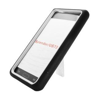 Aimo Wireless LGUS730PCMX028S Guerilla Armor Hybrid Case with Kickstand for LG Splendor/Venice S730   Retail Packaging   Black/White: Cell Phones & Accessories