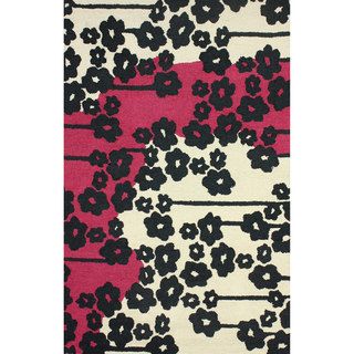 Nuloom Handmade Modern Poppy Fuschia Rug (76 X96)