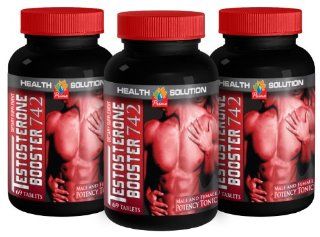 Testosterone Booster 742 Potency Tonic, Muscle Building for Male and Female. Product of USA (3 Bottles): Health & Personal Care