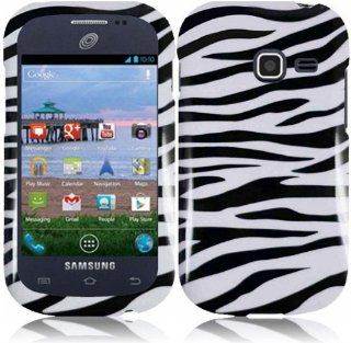Samsung Galaxy Centura S738C ( Straight Talk , Net10 , Tracfone ) Phone Case Accessory Thrilling Zebra Design Hard Snap On Cover with Free Gift Aplus Pouch: Cell Phones & Accessories