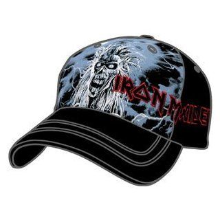 Iron Maiden Blue First Album Baseball Cap Fitted: Iron Maiden Hat: Clothing
