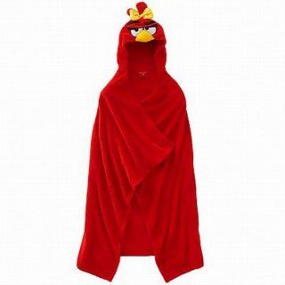 Rovio Red Girl Angry Birds Wrappie Kids Hooded Wrap Microplush Throw Blanket  