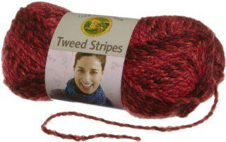 Lion Brand Yarn 753 202AB Tweed Stripes Yarn, Mixed Berries