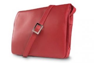 Visconti 754 Womens Medium Red Leather Flap over Shoulder / Crossbody Bag / Messenger Bag Clothing