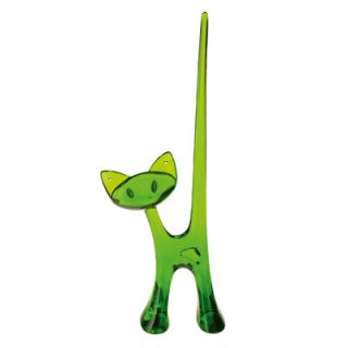 Koziol Miaou the Cat Jewelry Stand 52635 Color: Transparent Olive Green