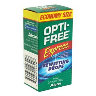Opti Free Express Rewetting Drops, .2/3 Ounce Bottles (Pack of 3): Health & Personal Care