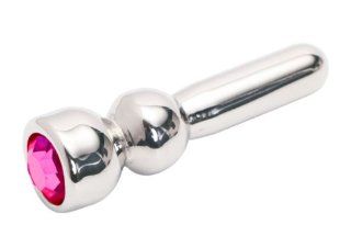 Jeweled Pleasure Ball Penis Plug ~ Surgical Steel Fetish SEX games Fuchsia jeweled PLUG ~ sm466: Health & Personal Care