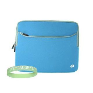 Acer Aspire One AO751h NEOPRENE SLEEVE CASE Cover Pouch Carrying Bag    Light Blue + Live*Laugh*Love Wristband!!!!: Computers & Accessories