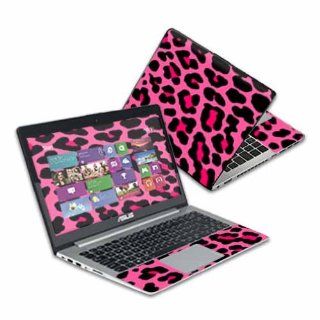 MightySkins Protective Skin Decal Cover for Asus VivoBook S400CA Laptop 14.1" screen Sticker Skins Pink Leopard: Computers & Accessories
