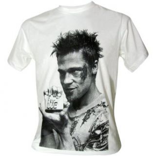 Lectro Men's Brad Pitt Actor Fight Club 1999 Film T Shirt V1: Movie And Tv Fan T Shirts: Clothing