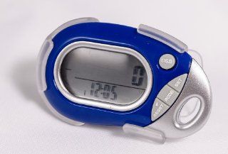 Pedusa PE 771 Tri Axis Multi Function Pocket Pedometer (Blue with Holster/Belt Clip): Health & Personal Care