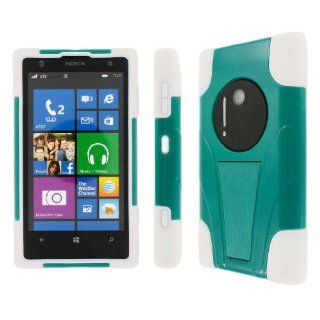 MPERO IMPACT X Series Kickstand Case for Nokia Lumia 1020   Teal / White: Cell Phones & Accessories