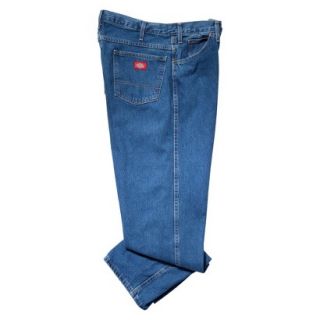 Dickies Mens Regular Fit 5 Pocket Jean   Stone Washed Blue 42x34