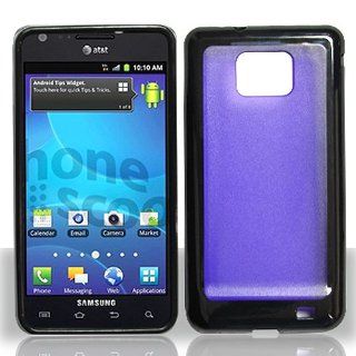 Frosted Clear Purple Hard Cover Case for Samsung Galaxy S2 S II AT&T i777 SGH i777 Attain i9100: Cell Phones & Accessories