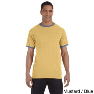 Authentic Pigment Mens Ringspun Cotton Pigment dyed Ringer T shirt Multi Size L