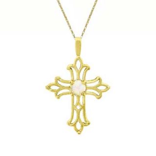 birthstone cross pendant in 10k gold orig $ 149 00 now $ 126 65 add