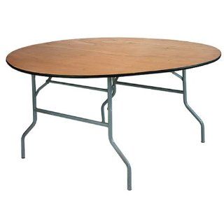Advantage 5 ft. Round Wood Folding Banquet Table [FTPW 60R] : Patio, Lawn & Garden