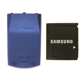 Samsung OEM Extended Lithium Ion Battery and Blue Cover for Samsung i770 Saga AAET770SBECXAR Cell Phones & Accessories