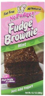 No Pudge! Fat Free Fudge Brownie Mix, Mint, 13.7 Ounce Boxes (Pack of 6) : Grocery & Gourmet Food