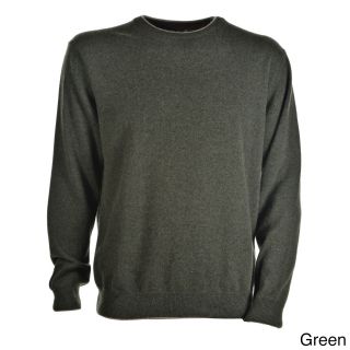 Luigi Baldo Luigi Baldo Italian Made Mens Cashmere Crew Neck Sweater Green Size 2XL