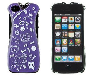 DandyCase Floral Party Dress Hard Case for Apple iPhone 5S / 5 [Retail Packaging by DandyCase with FREE Keychain LCD Screen Cleaner] (Purple Party): Cell Phones & Accessories