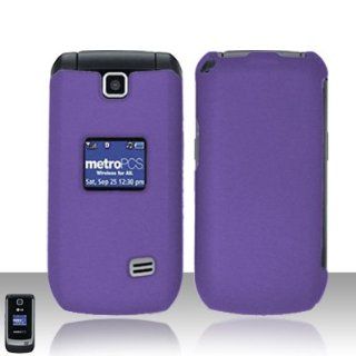 LG Select MN180 Case Sweet Purple Hard Cover Protector (Metro Pcs) with Free Car Charger + Gift Box By Tech Accessories: Cell Phones & Accessories