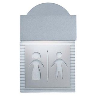 Zaneen Lighting Mini Signal Restroom Wall Light in Metallic Gray D9 3057