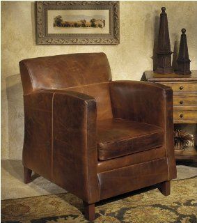 Bradington Young 801   CHOT Giovanni Leather Club Chair and Ottoman: Baby
