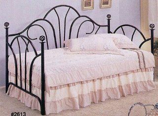 Shop Traditional Black Metal Fan High Back Daybed W/Fillagree Knobs Accented at the  Furniture Store. Find the latest styles with the lowest prices from Coaster Home Furnishings