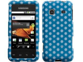Blue White Polka Dots Polka Dot Crystal Hard Case Cover for Samsung Galaxy Prevail SPH M820: Cell Phones & Accessories