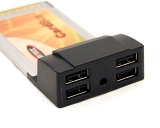 USB 2.0 PCMCIA Card Bus 4 Port w/USB Power Cable Adaptor UC 204: Computers & Accessories