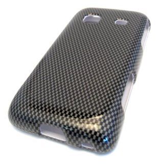 Samsung Galaxy M828c Precedent Black Carbon Fiber Design HARD Cover Case Skin Straight Talk Protector Hard: Cell Phones & Accessories