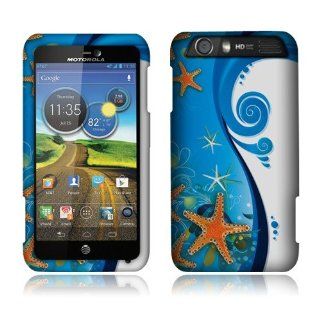 Blue Ocean Wonder 2D Silver Faceplate Snap On Hard Crystal Design For Motorola Atrix 3 HD MB886 Dinara: Cell Phones & Accessories