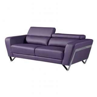 Natalie Purple Bonded Leather Sofa