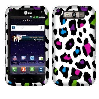 Snap On Hard Protector Cover Case For LG Connect 4G MS840   Colorful Leopard: Cell Phones & Accessories