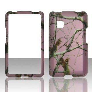 2D Pink camo Reatree LG 840G Straight Talk prepaid Tracfone Net10 Case Cover Phone Snap on Cover Cases Protector Faceplates: Cell Phones & Accessories