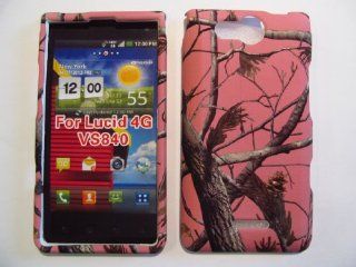 Lg Lucid Vs840 4G Cayman Verizon Mossy Pink Camo Oak Tree Rubberized Hard Cover Case Snap On: Cell Phones & Accessories